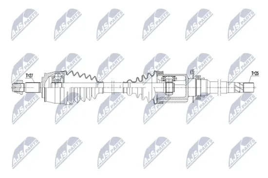 Antriebswelle Vorderachse rechts NTY NPW-FT-087 Bild Antriebswelle Vorderachse rechts NTY NPW-FT-087