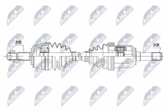 Antriebswelle Vorderachse links NTY NPW-FT-089 Bild Antriebswelle Vorderachse links NTY NPW-FT-089