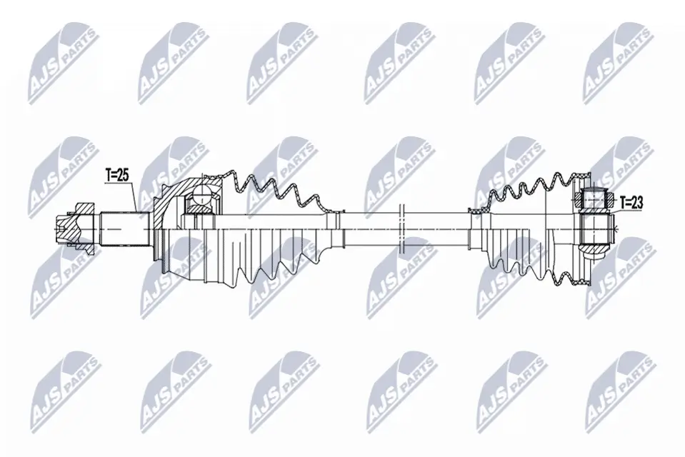 Antriebswelle Vorderachse links NTY NPW-FT-090