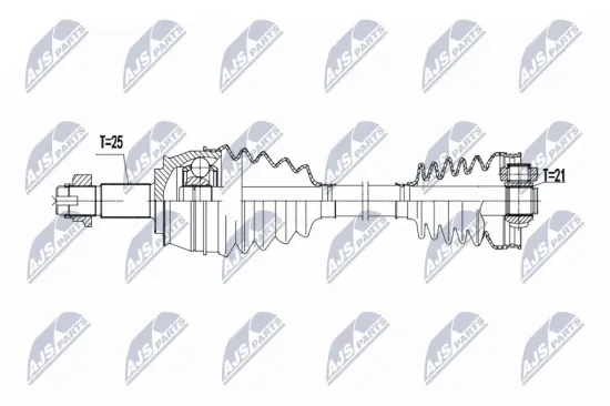 Antriebswelle Vorderachse links NTY NPW-FT-091 Bild Antriebswelle Vorderachse links NTY NPW-FT-091