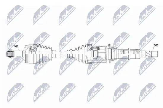 Antriebswelle Vorderachse rechts NTY NPW-KA-344 Bild Antriebswelle Vorderachse rechts NTY NPW-KA-344