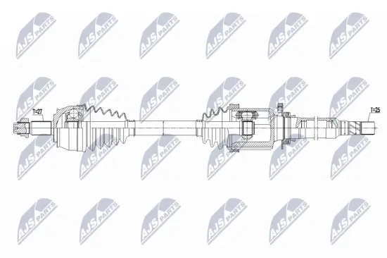 Antriebswelle Vorderachse rechts NTY NPW-FT-095 Bild Antriebswelle Vorderachse rechts NTY NPW-FT-095