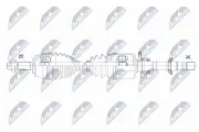 Antriebswelle Vorderachse rechts NTY NPW-FT-100