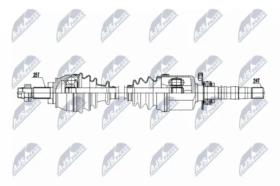 Antriebswelle Vorderachse rechts NTY NPW-FT-103 Bild Antriebswelle Vorderachse rechts NTY NPW-FT-103