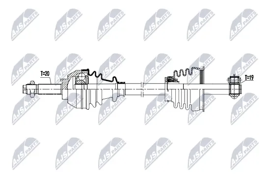 Gelenksatz, Antriebswelle Vorderachse rechts NTY NPZ-TY-074 Bild Gelenksatz, Antriebswelle Vorderachse rechts NTY NPZ-TY-074