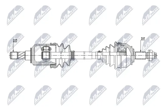 Antriebswelle Vorderachse links NTY NPW-FT-111 Bild Antriebswelle Vorderachse links NTY NPW-FT-111