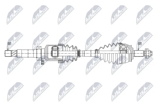 Antriebswelle Vorderachse rechts NTY NPW-FT-112 Bild Antriebswelle Vorderachse rechts NTY NPW-FT-112