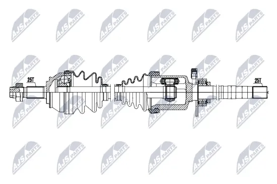 Antriebswelle Vorderachse rechts NTY NPW-FT-116 Bild Antriebswelle Vorderachse rechts NTY NPW-FT-116