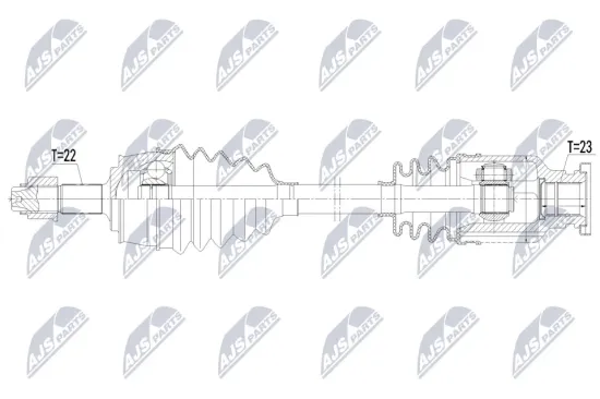 Antriebswelle Vorderachse rechts NTY NPW-FT-123 Bild Antriebswelle Vorderachse rechts NTY NPW-FT-123
