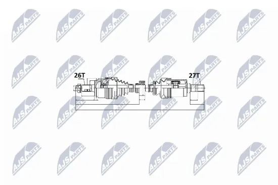 Antriebswelle Vorderachse rechts NTY NPW-KA-382 Bild Antriebswelle Vorderachse rechts NTY NPW-KA-382