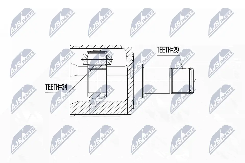 Gelenksatz, Antriebswelle Vorderachse links NTY NPW-HD-039