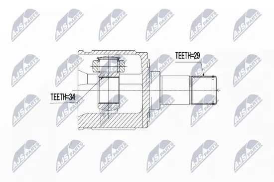Gelenksatz, Antriebswelle Vorderachse links NTY NPW-HD-039 Bild Gelenksatz, Antriebswelle Vorderachse links NTY NPW-HD-039