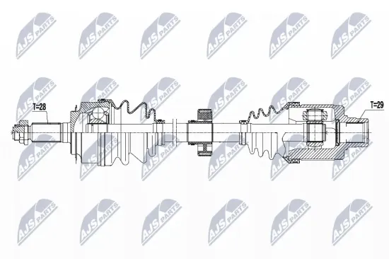 Antriebswelle Vorderachse rechts NTY NPW-HD-044 Bild Antriebswelle Vorderachse rechts NTY NPW-HD-044