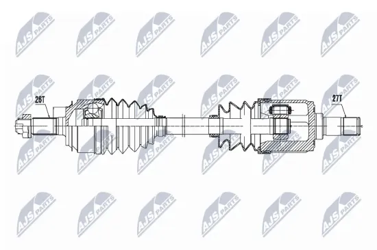 Antriebswelle Vorderachse links NTY NPW-HD-050 Bild Antriebswelle Vorderachse links NTY NPW-HD-050
