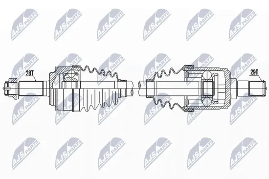 Antriebswelle Vorderachse links NTY NPW-HD-081 Bild Antriebswelle Vorderachse links NTY NPW-HD-081