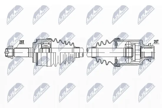 Antriebswelle Vorderachse rechts NTY NPW-HD-083 Bild Antriebswelle Vorderachse rechts NTY NPW-HD-083