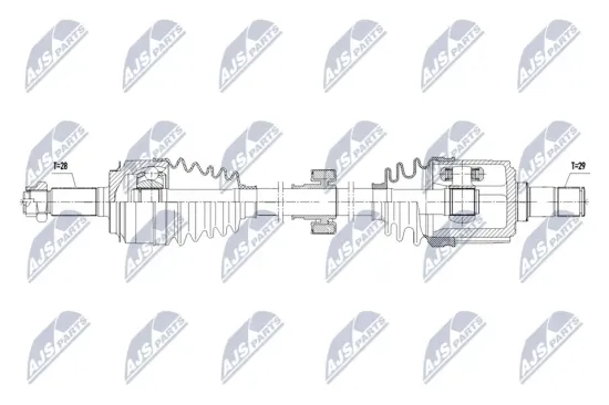 Antriebswelle Vorderachse links NTY NPW-HD-104 Bild Antriebswelle Vorderachse links NTY NPW-HD-104