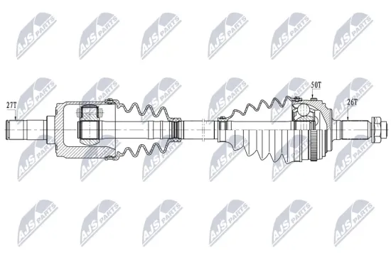 Antriebswelle Vorderachse rechts NTY NPW-HD-108 Bild Antriebswelle Vorderachse rechts NTY NPW-HD-108