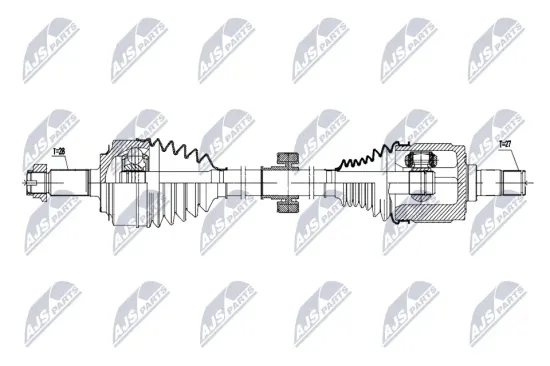 Antriebswelle Vorderachse links NTY NPW-HD-116 Bild Antriebswelle Vorderachse links NTY NPW-HD-116