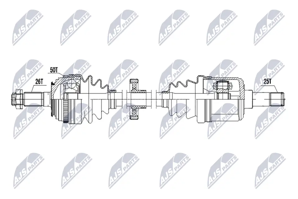 Antriebswelle Vorderachse links NTY NPW-HD-122