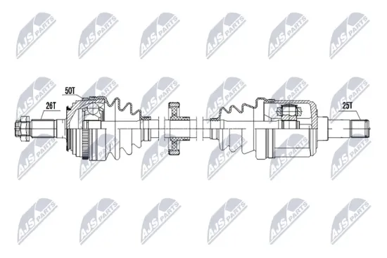 Antriebswelle Vorderachse links NTY NPW-HD-122 Bild Antriebswelle Vorderachse links NTY NPW-HD-122