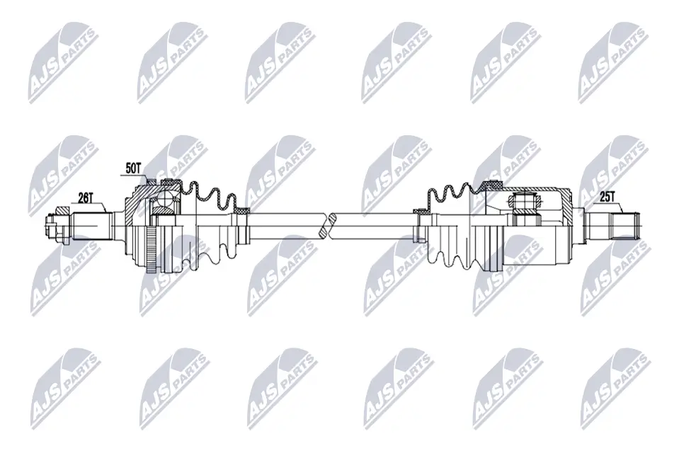Antriebswelle Vorderachse rechts NTY NPW-HD-125