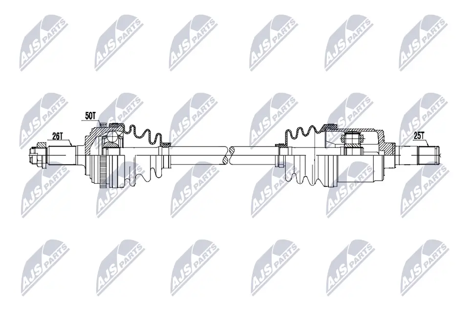 Antriebswelle Vorderachse links NTY NPW-HD-126