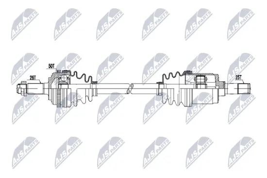 Antriebswelle Vorderachse links NTY NPW-HD-126 Bild Antriebswelle Vorderachse links NTY NPW-HD-126