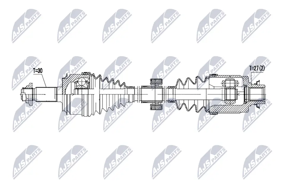 Antriebswelle Vorderachse rechts NTY NPW-HD-127