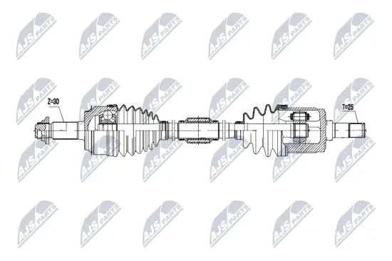 Antriebswelle Vorderachse links NTY NPW-HD-131 Bild Antriebswelle Vorderachse links NTY NPW-HD-131