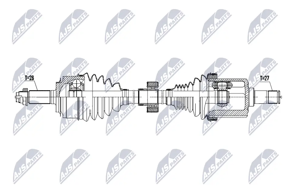 Antriebswelle Vorderachse links NTY NPW-HD-132