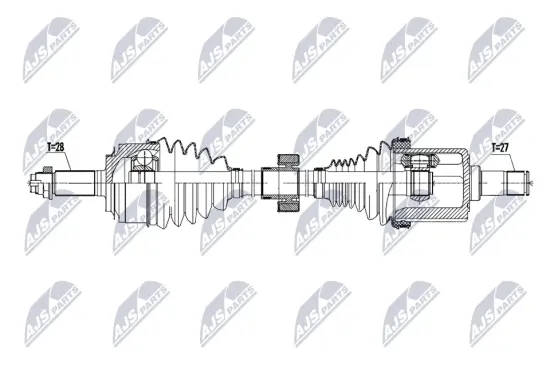 Antriebswelle Vorderachse links NTY NPW-HD-132 Bild Antriebswelle Vorderachse links NTY NPW-HD-132