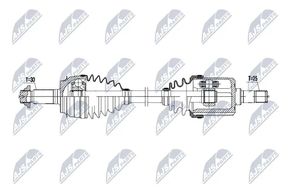 Antriebswelle Vorderachse links NTY NPW-HD-133