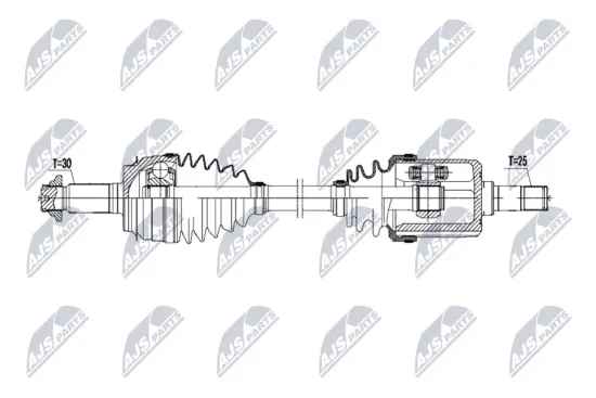 Antriebswelle Vorderachse links NTY NPW-HD-133 Bild Antriebswelle Vorderachse links NTY NPW-HD-133