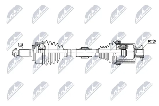 Antriebswelle Vorderachse rechts NTY NPW-HD-138 Bild Antriebswelle Vorderachse rechts NTY NPW-HD-138