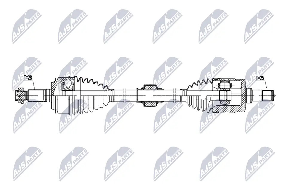 Antriebswelle Vorderachse links NTY NPW-HD-139