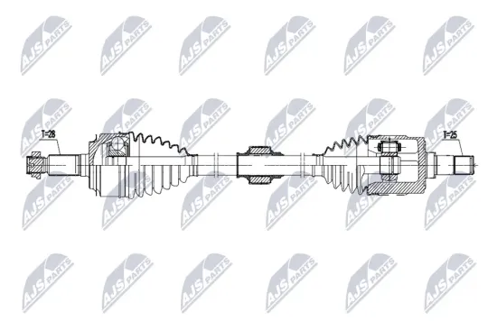 Antriebswelle Vorderachse links NTY NPW-HD-139 Bild Antriebswelle Vorderachse links NTY NPW-HD-139