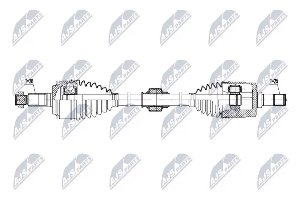 Antriebswelle Vorderachse rechts NTY NPW-HD-140