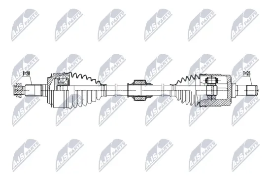 Antriebswelle Vorderachse rechts NTY NPW-HD-140 Bild Antriebswelle Vorderachse rechts NTY NPW-HD-140