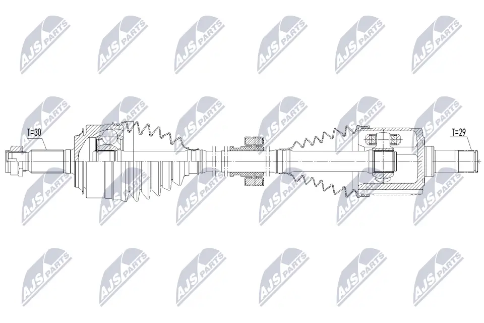 Antriebswelle Vorderachse links NTY NPW-HD-148