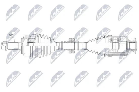 Antriebswelle Vorderachse rechts NTY NPW-HD-149 Bild Antriebswelle Vorderachse rechts NTY NPW-HD-149