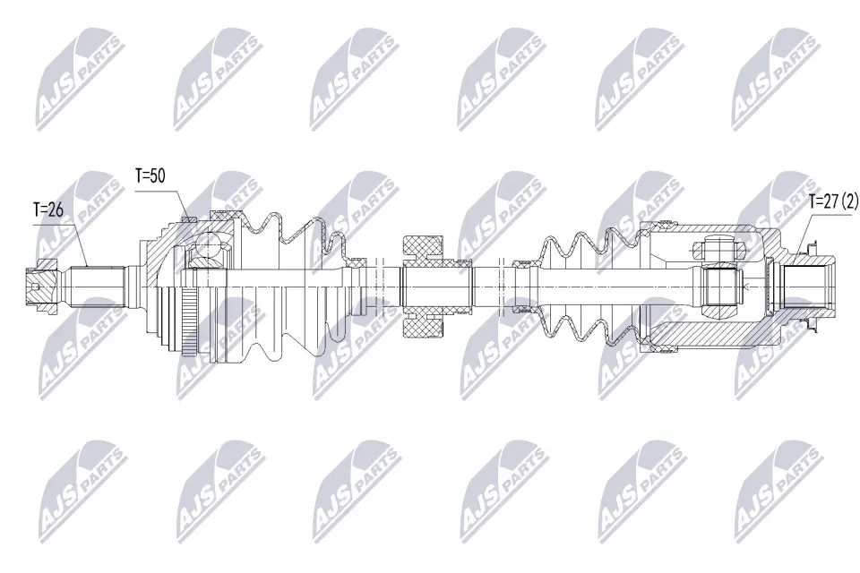 Antriebswelle Vorderachse links NTY NPW-HD-152