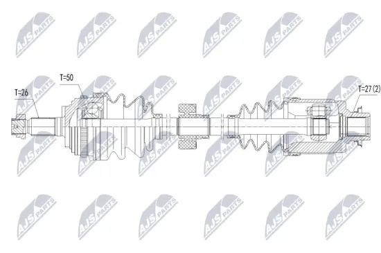 Antriebswelle Vorderachse links NTY NPW-HD-152 Bild Antriebswelle Vorderachse links NTY NPW-HD-152