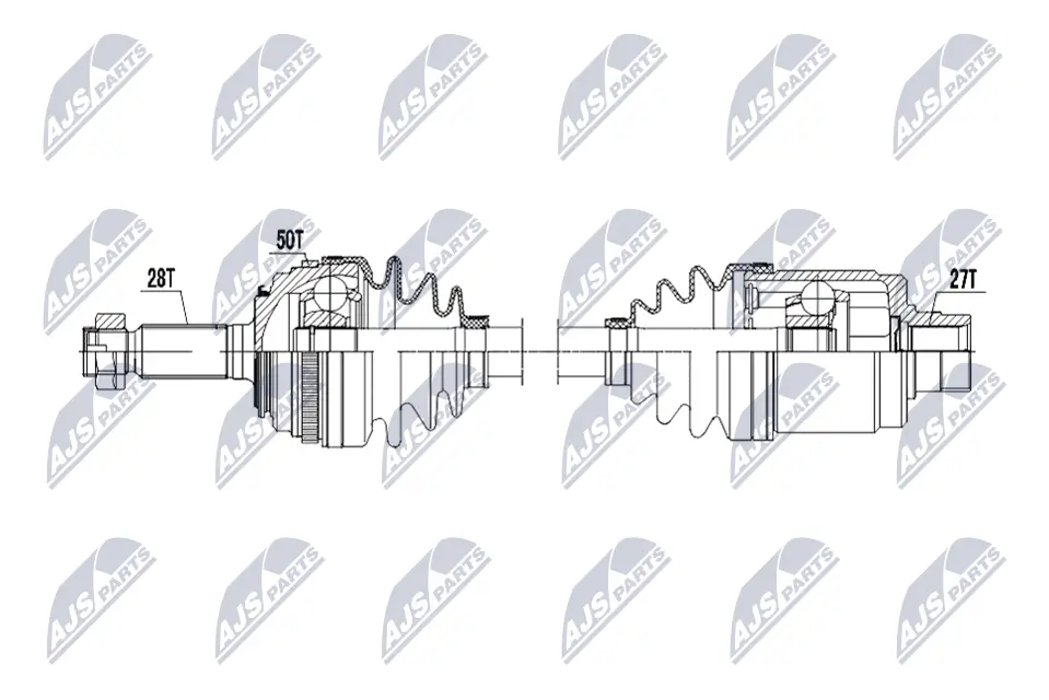 Antriebswelle Vorderachse links NTY NPW-HD-154