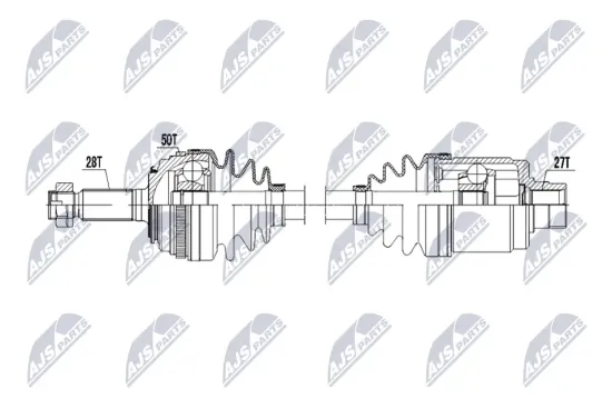 Antriebswelle Vorderachse links NTY NPW-HD-154 Bild Antriebswelle Vorderachse links NTY NPW-HD-154