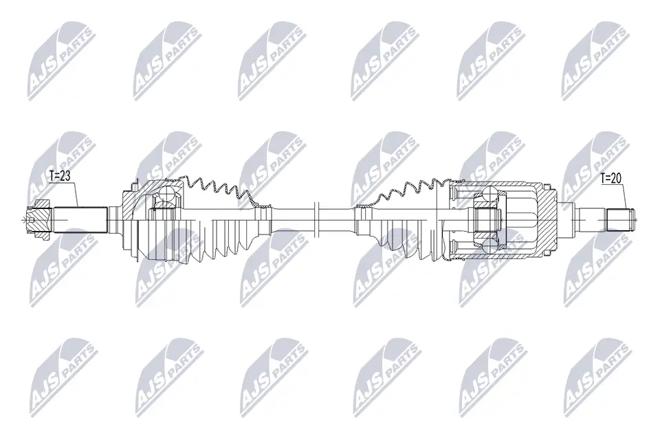 Antriebswelle Hinterachse links NTY NPW-HD-157
