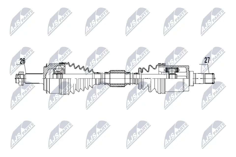 Antriebswelle Vorderachse links NTY NPW-HD-161