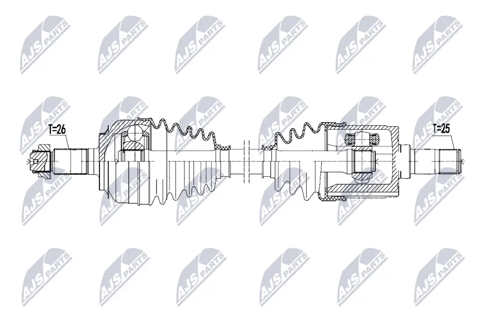 Antriebswelle Vorderachse links NTY NPW-HD-171