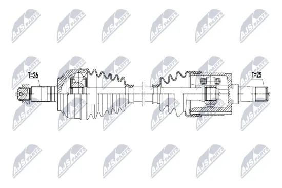 Antriebswelle Vorderachse links NTY NPW-HD-171 Bild Antriebswelle Vorderachse links NTY NPW-HD-171