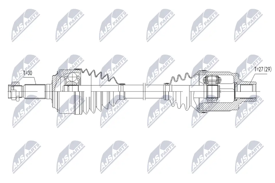Antriebswelle Vorderachse rechts NTY NPW-HD-175